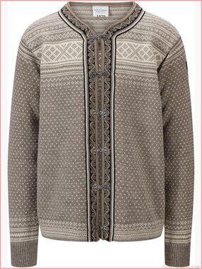 Unisex Cardigan Sweater - Setesdal Pattern - 100% Wool - Hand Wash
